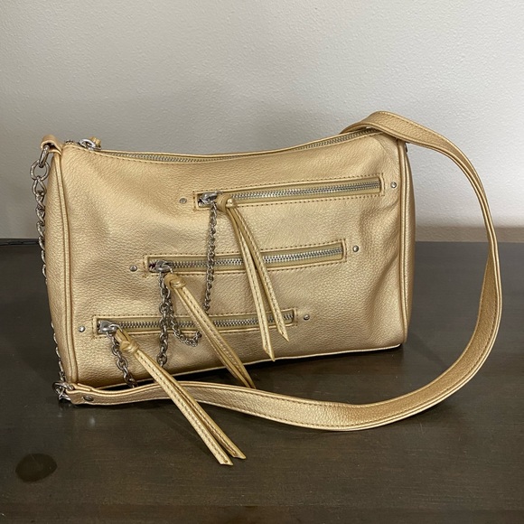 Carlos by Carlos Santana Handbags - Carlos by Carlos Santana Crossbody Handbag Gold Metallic